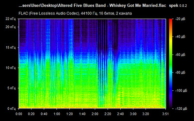 Altered Five Blues Band - Whiskey Got Me Married - spectrogram