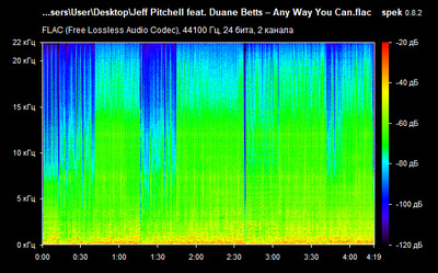 Jeff Pitchell feat. Duane Betts – Any Way You Can - spectrogram