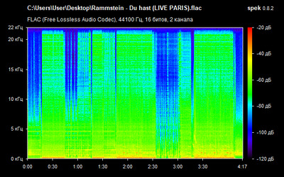 Rammstein - Du hast (LIVE PARIS) - spectrogram