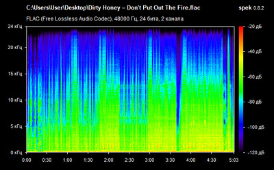 Dirty Honey – Don't Put Out The Fire - spectrogram